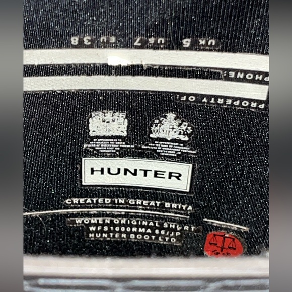 Hunter Women’s Black Short Rain Boots Size 7 - Picture 3 of 15